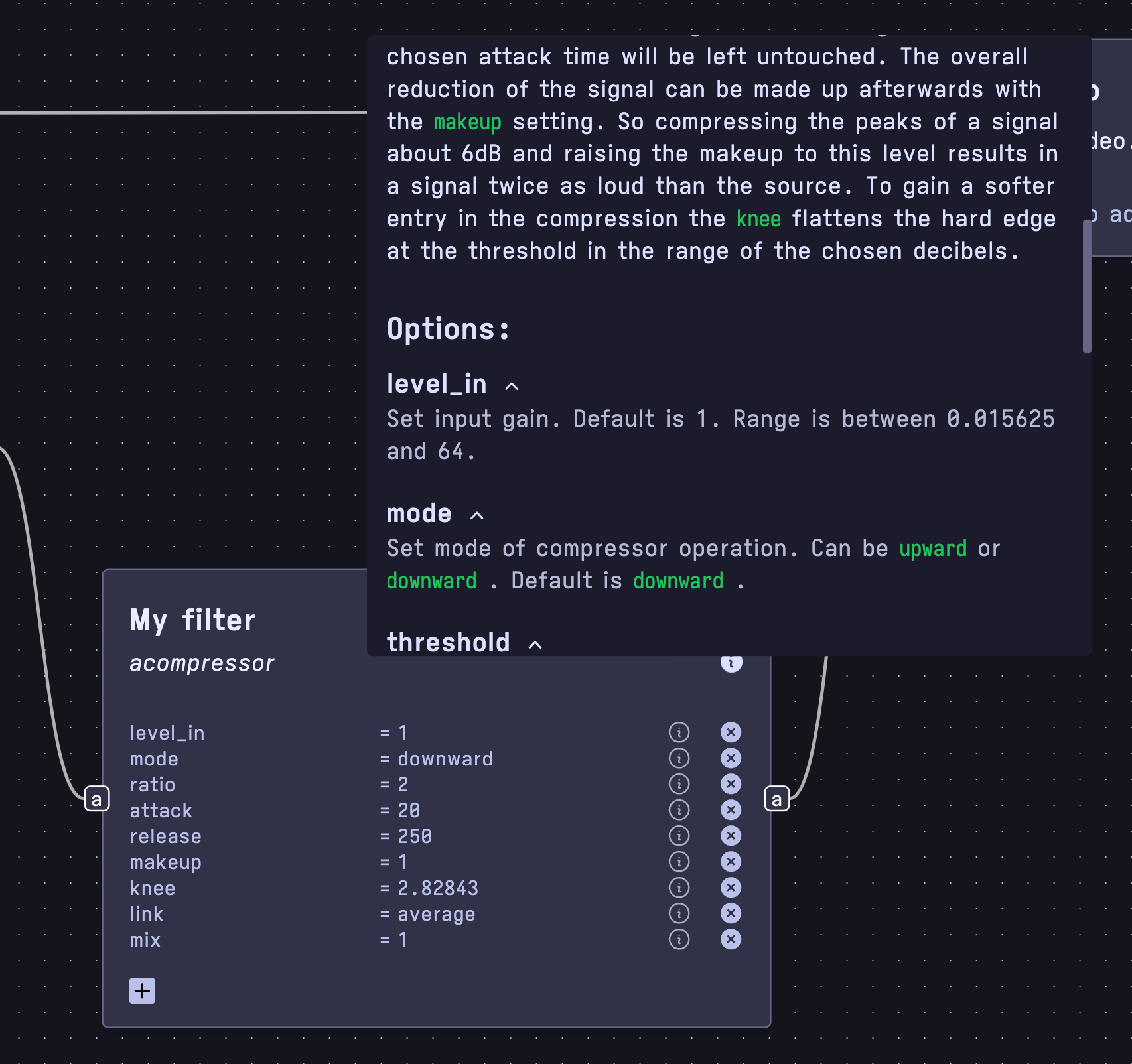 Complete inline filter documentatoin